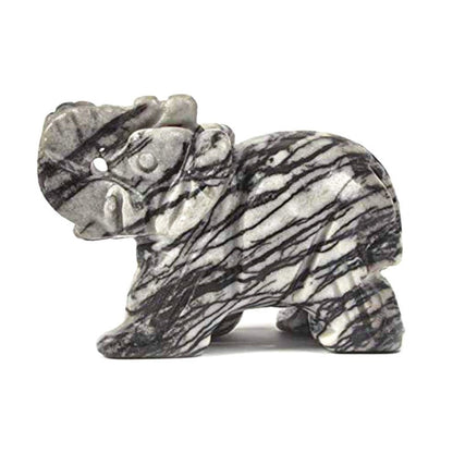 Elephant Figurine Hand Carved Animal Figurine
