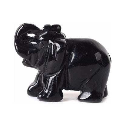 Elephant Figurine Hand Carved Animal Figurine