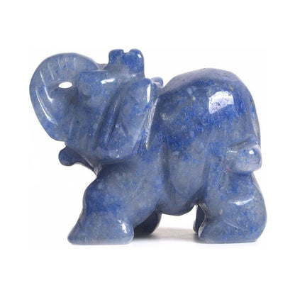 Elephant Figurine Hand Carved Animal Figurine