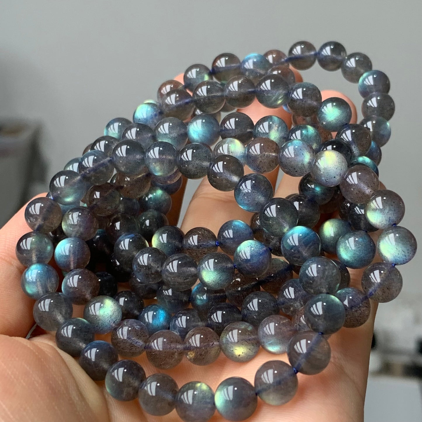Bracelets en cristal labradorite galaxie sombre