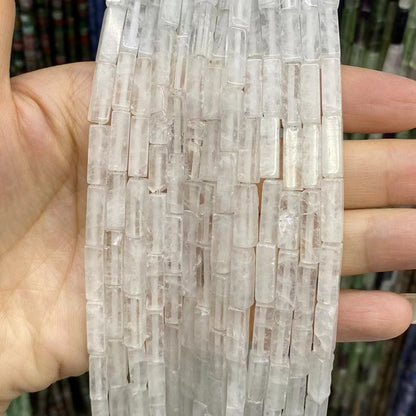 Square Tube Beads 4x13mm Quartz/Jasper/Agate/Crystal