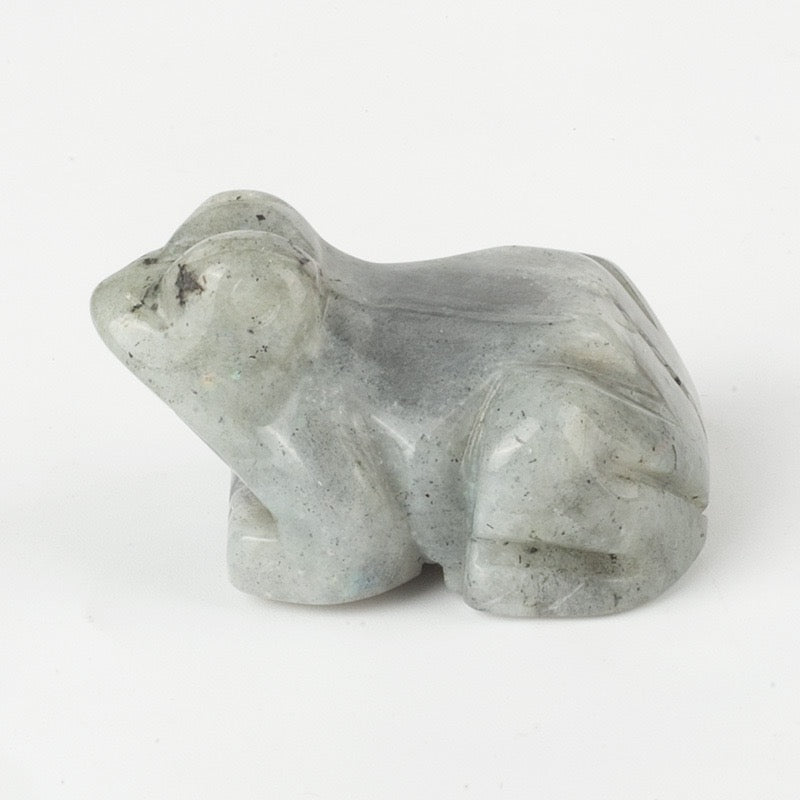 Frog Statue Hand Carved Animal Figurine