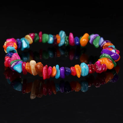 Chip Bead Stretch Bracelet 7.5inch