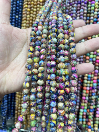 Sea Sediment Imperial Jasper Loose Beads Free Shiping