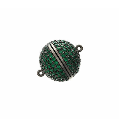 1PCS Handmade Brass Cubic Zirconia Round Connector