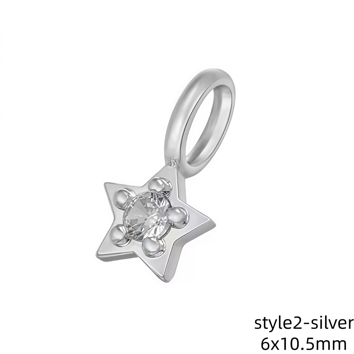 1Pcs Gold Color Silver Color Sun Moon Mini Charms