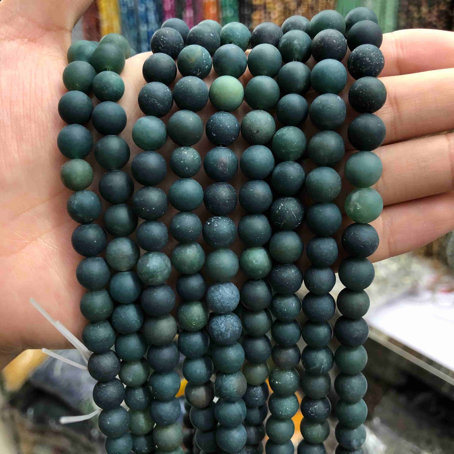 Round Matte Beads Crystal/Quartz/Jasper/Agate 4mm 6mm 8mm 10mm
