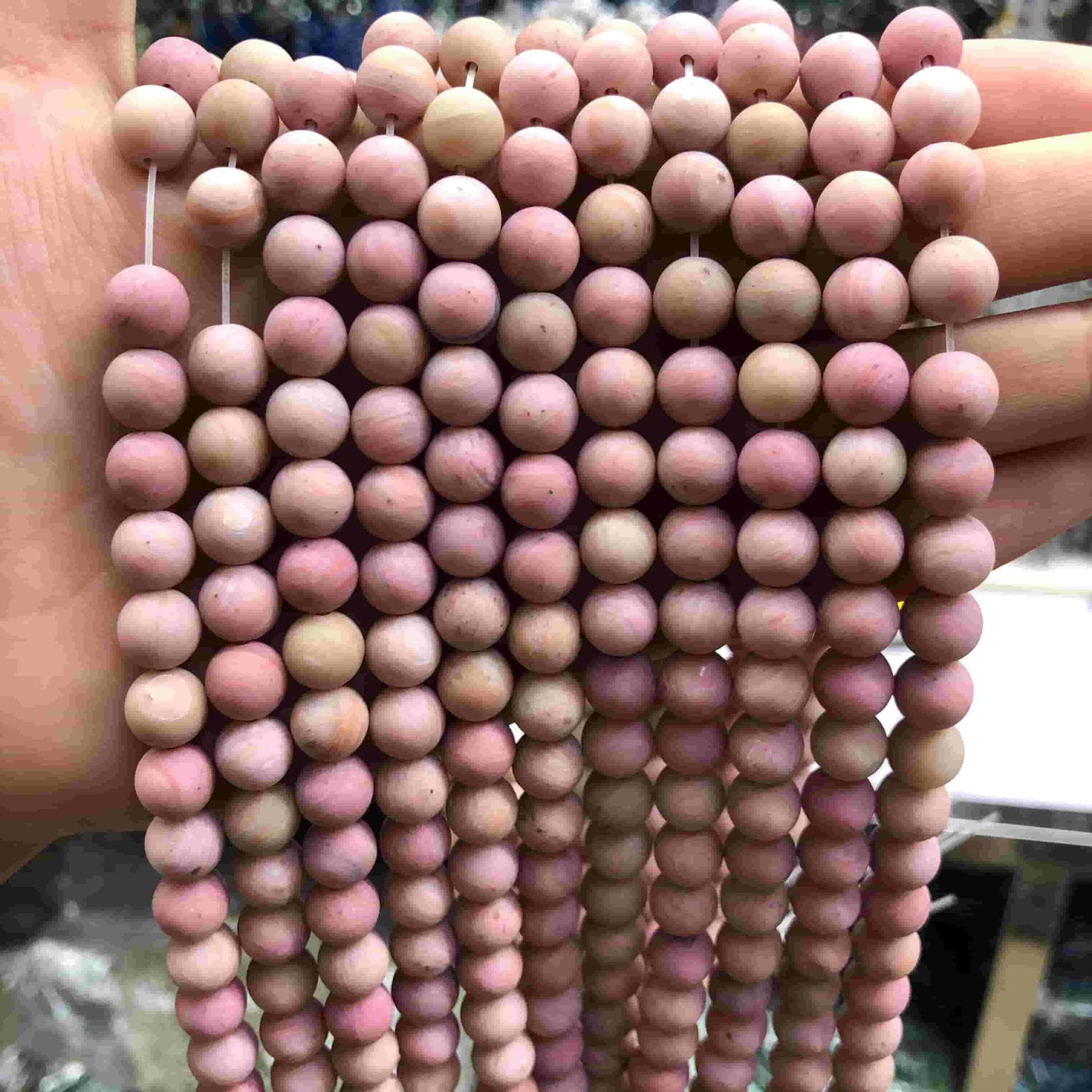 Round Matte Beads Crystal/Quartz/Jasper/Agate 4mm 6mm 8mm 10mm