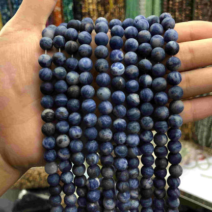 Round Matte Beads Crystal/Quartz/Jasper/Agate 4mm 6mm 8mm 10mm