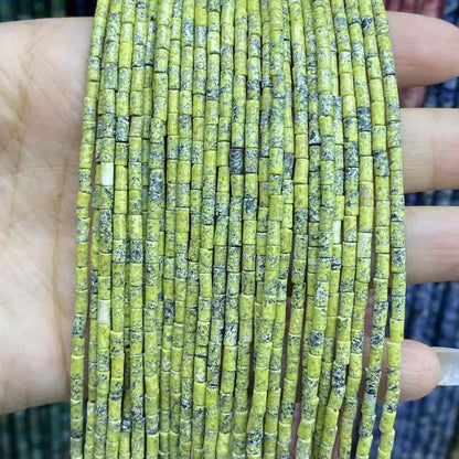 Cylindrical Tube Beads 2x4mm Quartz/Jasper/Agate/Crystal