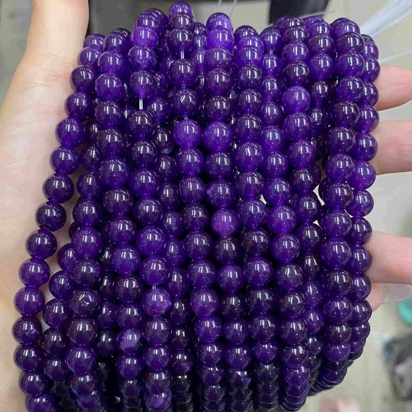 $1.99-8mm Color Jade Beads Round Smooth/Faceted Beads