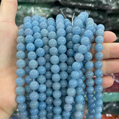 $1.99-8mm Color Jade Beads Round Smooth/Faceted Beads