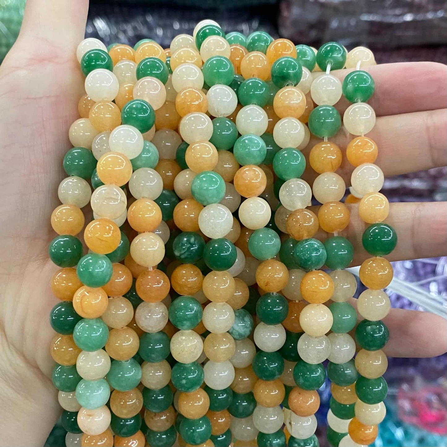 Color Jade Beads Round Smooth/Faceted Beads 6mm/8mm/10mm