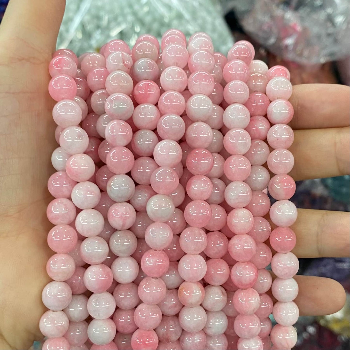Color Jade Beads Round Smooth/Faceted Beads 6mm/8mm/10mm