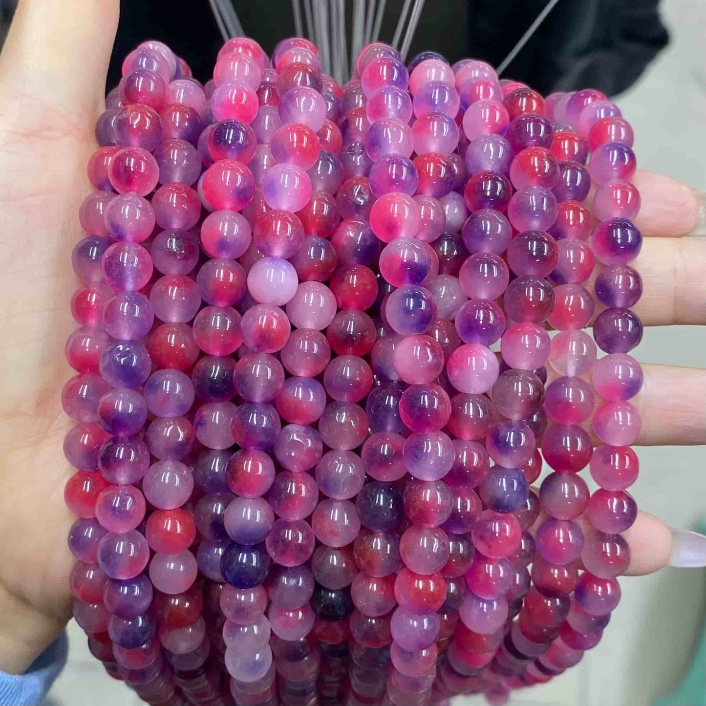 Color Jade Beads Round Smooth/Faceted Beads 6mm/8mm/10mm