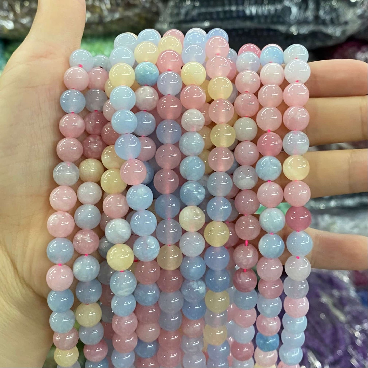 Color Jade Beads Round Smooth/Faceted Beads 6mm/8mm/10mm
