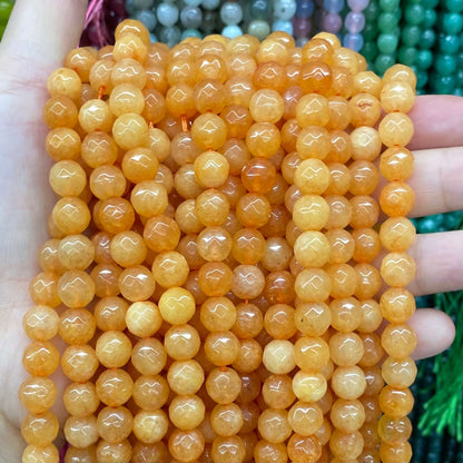 Color Jade Beads Round Smooth/Faceted Beads 6mm/8mm/10mm