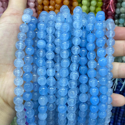 Color Jade Beads Round Smooth/Faceted Beads 6mm/8mm/10mm