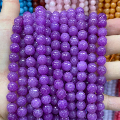 Color Jade Beads Round Smooth/Faceted Beads 6mm/8mm/10mm