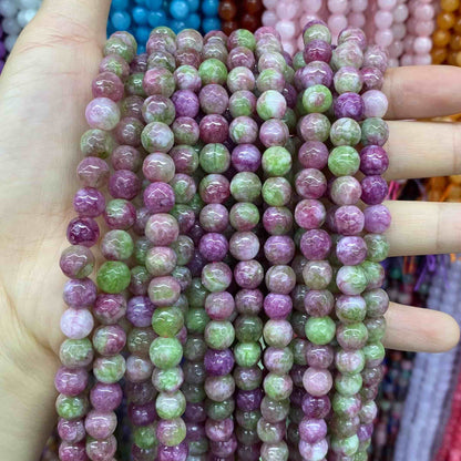 $1.99-8mm Color Jade Beads Round Smooth/Faceted Beads