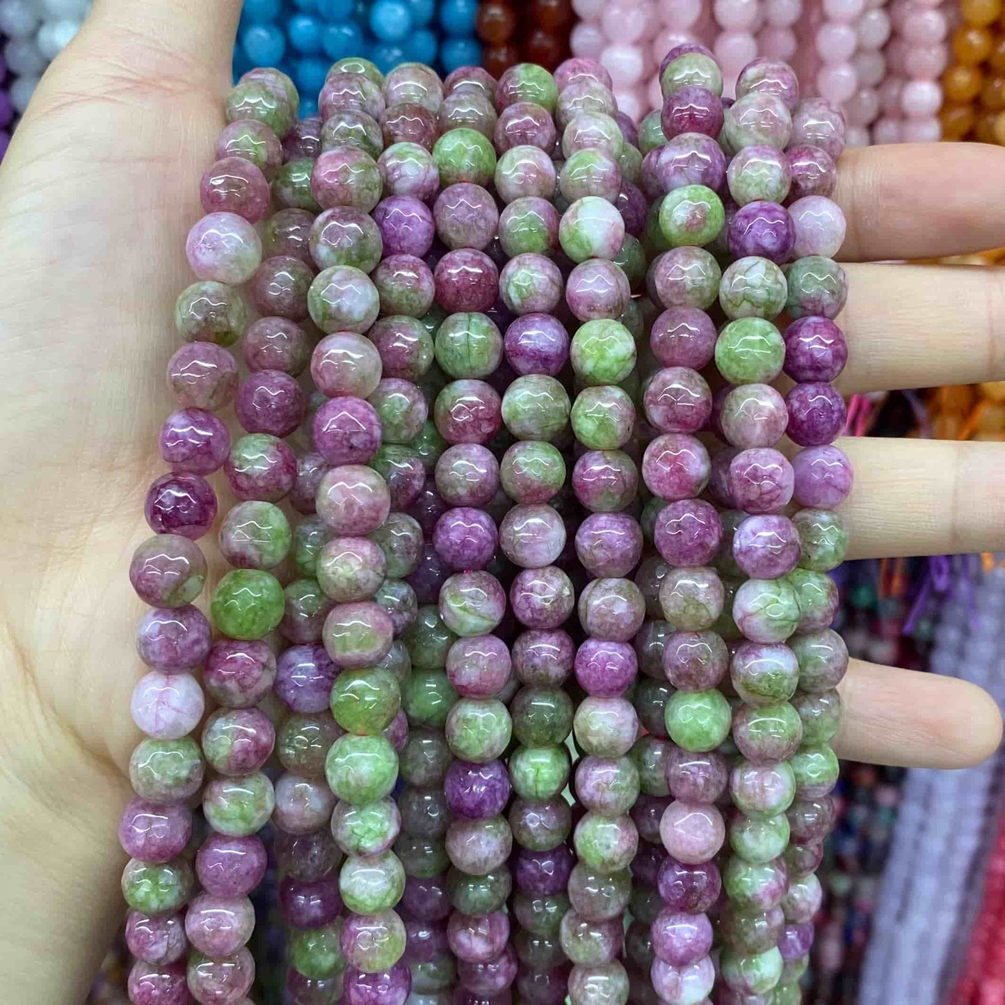 Color Jade Beads Round Smooth/Faceted Beads 6mm/8mm/10mm