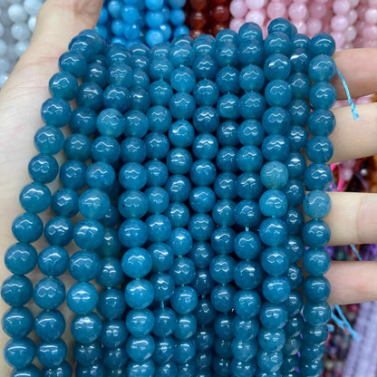 Color Jade Beads Round Smooth/Faceted Beads 6mm/8mm/10mm