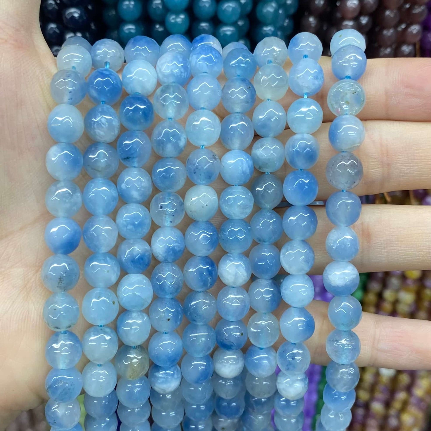Color Jade Beads Round Smooth/Faceted Beads 6mm/8mm/10mm