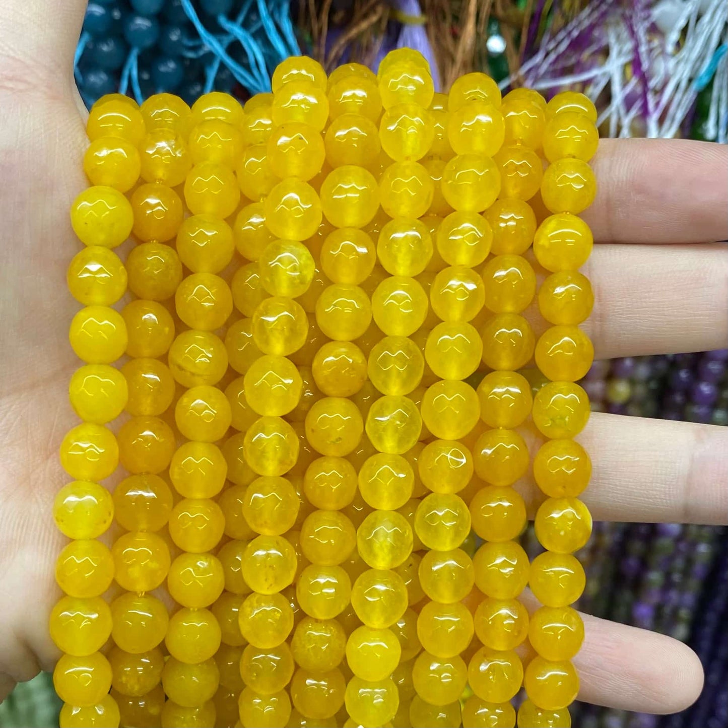 Color Jade Beads Round Smooth/Faceted Beads 6mm/8mm/10mm