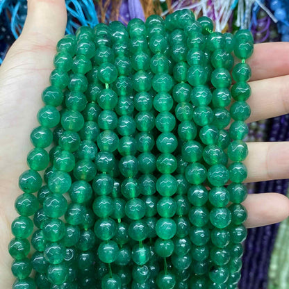 Color Jade Beads Round Smooth/Faceted Beads 6mm/8mm/10mm