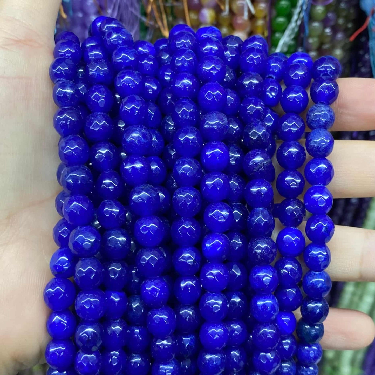 Color Jade Beads Round Smooth/Faceted Beads 6mm/8mm/10mm