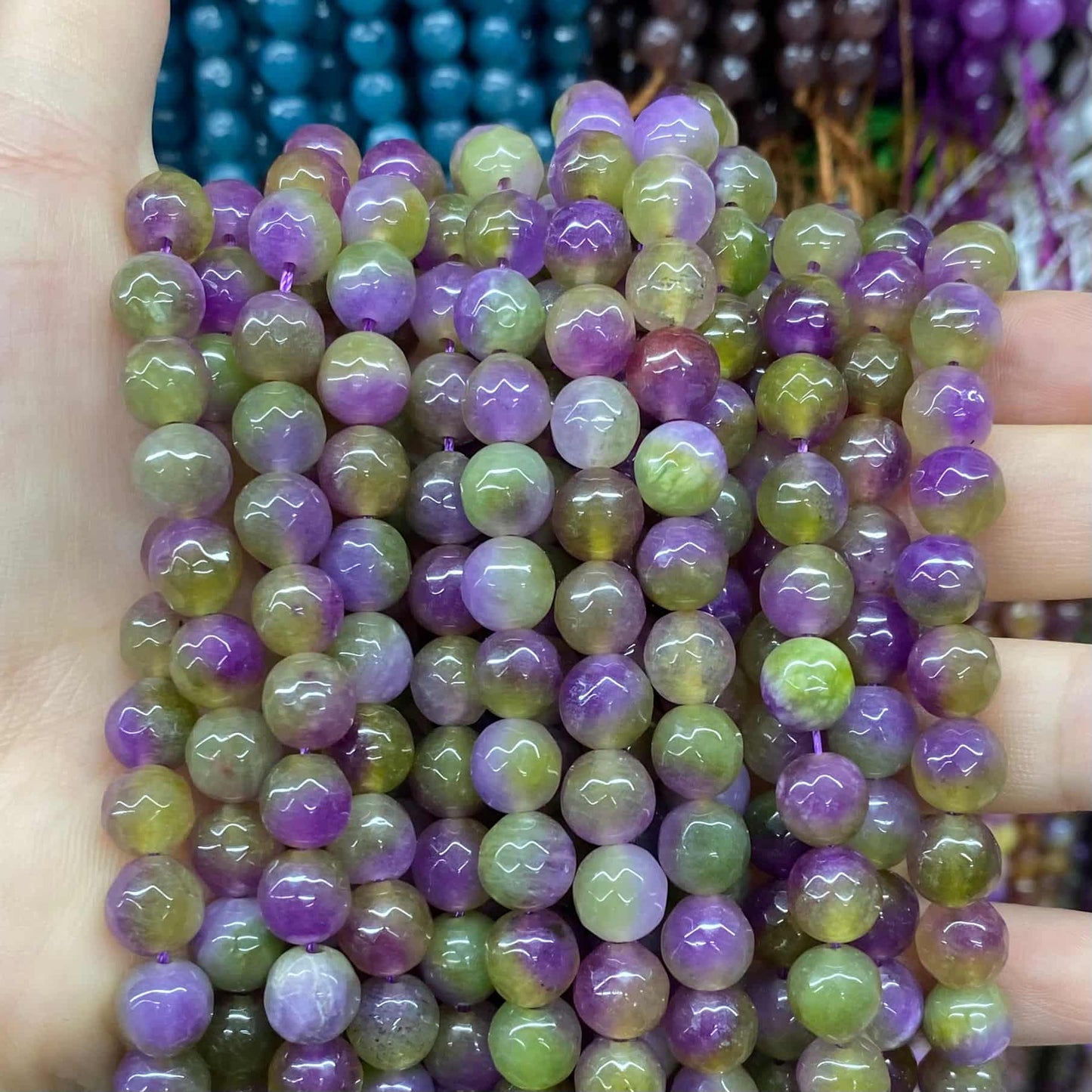 Color Jade Beads Round Smooth/Faceted Beads 6mm/8mm/10mm