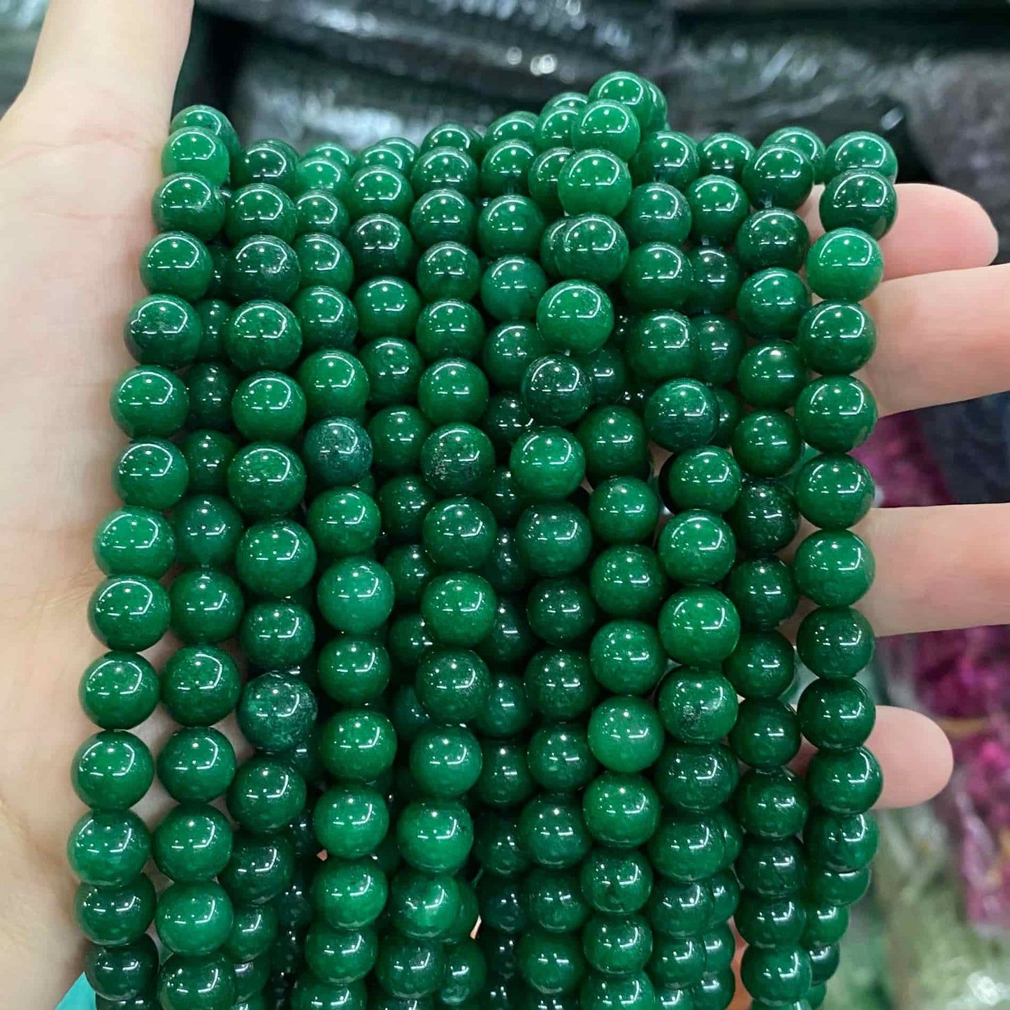 Color Jade Beads Round Smooth/Faceted Beads 6mm/8mm/10mm