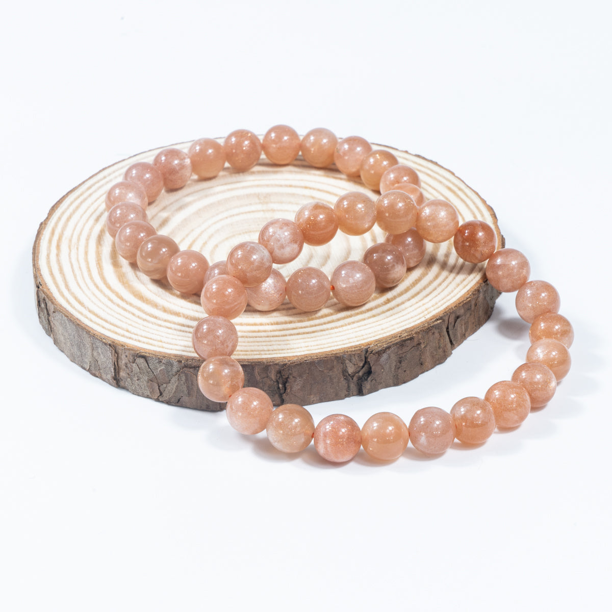 Bracelet en pierre du soleil dorée naturelle 8 mm, vente en gros