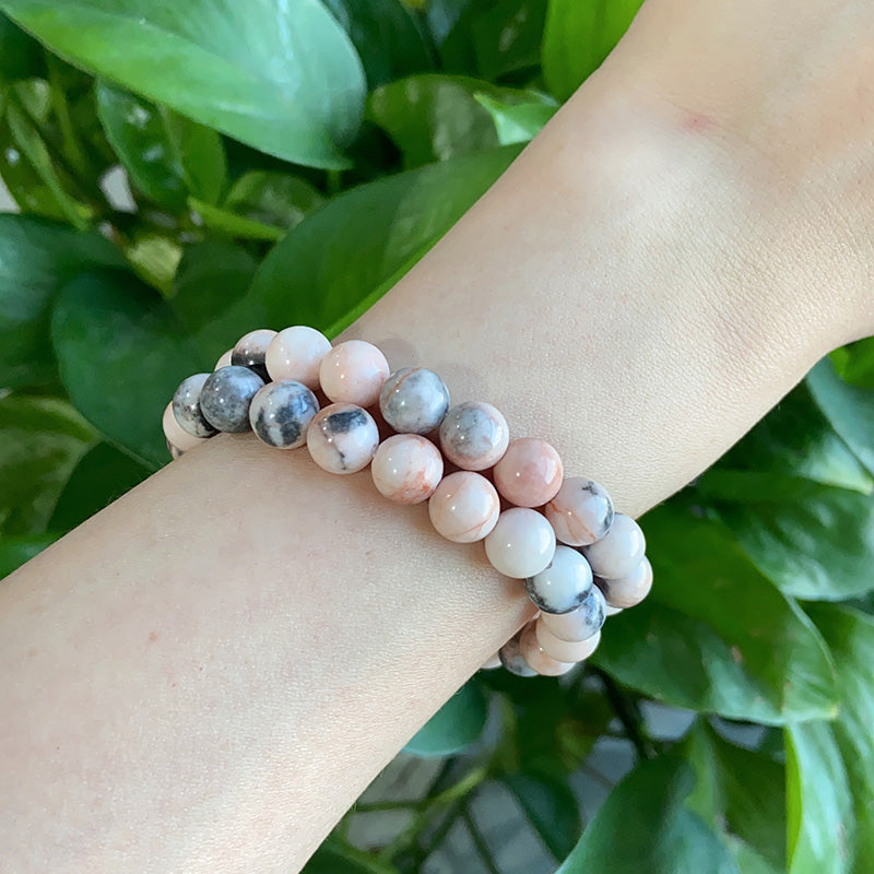 Pink Zebra Jasper Bracelet $9.99/4PCS